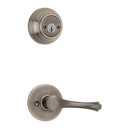 Kwikset Dorian Lever Interior Double Cylinder Handleset Trim 967DNL-15A-SMT